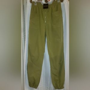 DRESSMECB Women's Casual Outdoor Elastic High Waisted Cargo Pant Baggy Joggers